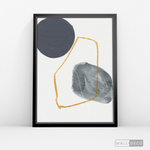 Cargar imagen en el visor de la galería, Cuadro Abstracto Nórdico Azul Dos