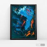 Cargar imagen en el visor de la galería, Cuadro Abstracto Rojo Azul