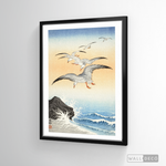 Cargar imagen en el visor de la galería, Cuadro Aves Gaviotas Japón