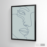 Cargar imagen en el visor de la galería, Cuadro Face Lines Azul Dos