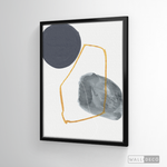 Cargar imagen en el visor de la galería, Cuadro Abstracto Nórdico Azul Dos