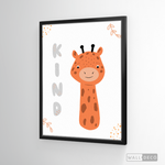 Cargar imagen en el visor de la galería, Cuadro Infantil Jirafa Kind
