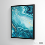 Cargar imagen en el visor de la galería, Cuadro Fluido Abstracto Turquesa