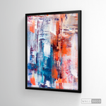 Cargar imagen en el visor de la galería, Cuadro Abstracto Naranja, Blanco y Azul