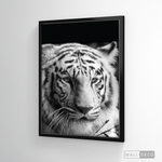 Cargar imagen en el visor de la galería, Cuadro Animales Tigre Blanco B/N