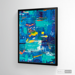 Cargar imagen en el visor de la galería, Cuadro Abstracto Amarillo Azul