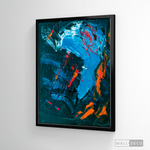 Cargar imagen en el visor de la galería, Cuadro Abstracto Rojo Azul