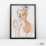 Cargar imagen en el visor de la galería, Cuadro Mujer Line Art