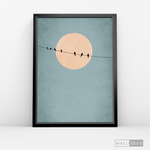 Cargar imagen en el visor de la galería, Cuadro Minimalista Pájaros en Azul