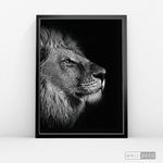 Cargar imagen en el visor de la galería, Cuadro Animales León (A) B/N