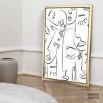 Cargar imagen en el visor de la galería, Cuadro Minimalista Faces Lines