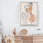 Cargar imagen en el visor de la galería, Cuadro Mujer Line Art