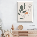 Cargar imagen en el visor de la galería, Cuadro Face Line Botánico