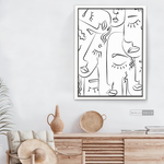 Cargar imagen en el visor de la galería, Cuadro Minimalista Faces Lines