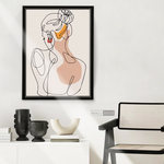 Cargar imagen en el visor de la galería, Cuadro Mujer Line Art