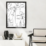 Cargar imagen en el visor de la galería, Cuadro Minimalista Faces Lines