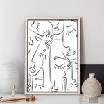 Cargar imagen en el visor de la galería, Cuadro Minimalista Faces Lines