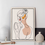 Cargar imagen en el visor de la galería, Cuadro Mujer Line Art