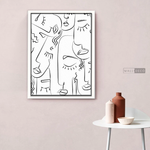 Cargar imagen en el visor de la galería, Cuadro Minimalista Faces Lines