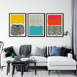 Cargar imagen en el visor de la galería, Tríptico Abstracto Colores