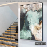 Cargar imagen en el visor de la galería, Arte Pintado a Mano Luz Verde Vertical