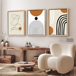 Cargar imagen en el visor de la galería, Tríptico Minimalista Mostaza