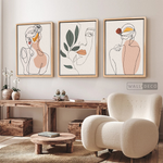 Cargar imagen en el visor de la galería, Tríptico Madame Line Art