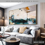 Cargar imagen en el visor de la galería, Arte Pintado a Mano Esmeralda Horizontal