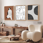 Cargar imagen en el visor de la galería, Tríptico Minimalista Brunette