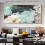 Cargar imagen en el visor de la galería, Arte Pintado a Mano Luz Verde Horizontal