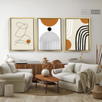 Cargar imagen en el visor de la galería, Tríptico Minimalista Mostaza