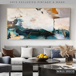 Cargar imagen en el visor de la galería, Arte Pintado a Mano Esmeralda Horizontal