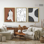 Cargar imagen en el visor de la galería, Tríptico Minimalista Brunette