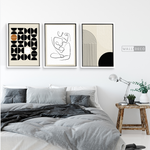 Cargar imagen en el visor de la galería, Tríptico Minimalista Geométrico Female