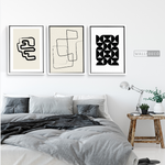 Cargar imagen en el visor de la galería, Tríptico Minimalista Geométrico Line Art