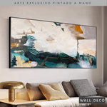 Cargar imagen en el visor de la galería, Arte Pintado a Mano Esmeralda Horizontal