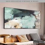 Cargar imagen en el visor de la galería, Arte Pintado a Mano Luz Verde Horizontal