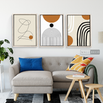 Cargar imagen en el visor de la galería, Tríptico Minimalista Mostaza