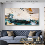 Cargar imagen en el visor de la galería, Arte Pintado a Mano Esmeralda Horizontal