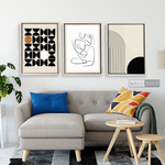 Cargar imagen en el visor de la galería, Tríptico Minimalista Geométrico Female