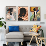 Cargar imagen en el visor de la galería, Tríptico Mujeres Afro