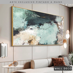 Cargar imagen en el visor de la galería, Arte Pintado a Mano Luz Verde Horizontal