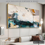 Cargar imagen en el visor de la galería, Arte Pintado a Mano Esmeralda Horizontal