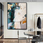 Cargar imagen en el visor de la galería, Arte Pintado a Mano Esmeralda Vertical