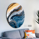 Cargar imagen en el visor de la galería, Cuadro Circular Fluido Petroleo