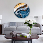 Cargar imagen en el visor de la galería, Cuadro Circular Fluido Petroleo