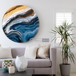 Cargar imagen en el visor de la galería, Cuadro Circular Fluido Petroleo