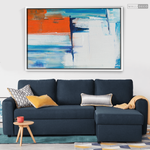 Cargar imagen en el visor de la galería, Cuadro Abstracto Azul-Naranja