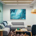 Cargar imagen en el visor de la galería, Cuadro Fluido Abstracto Turquesa