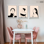 Cargar imagen en el visor de la galería, Tríptico Rostros Mujeres (Set x 3)